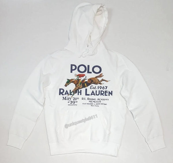 Nwt Polo Big & Tall White Equestrian Hoodie - Unique Style