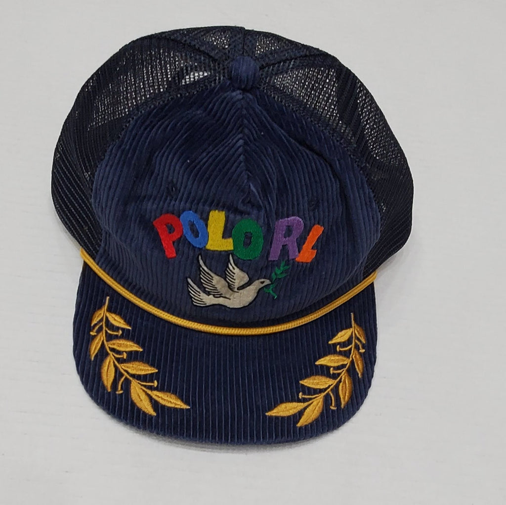 Nwt Polo Ralph Lauren Peace-Love Leather Strapback Hat