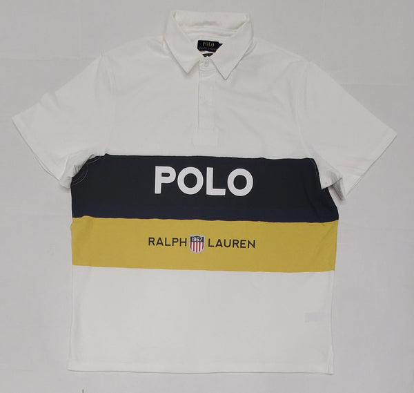 Nwt Polo Big & Tall White/Yellow 1967 Kswiss Polo - Unique Style