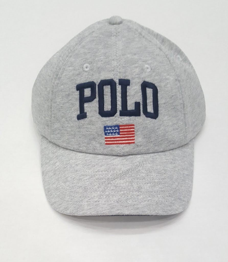 Nwt Polo Ralph Lauren Grey American Fleece Snap Back