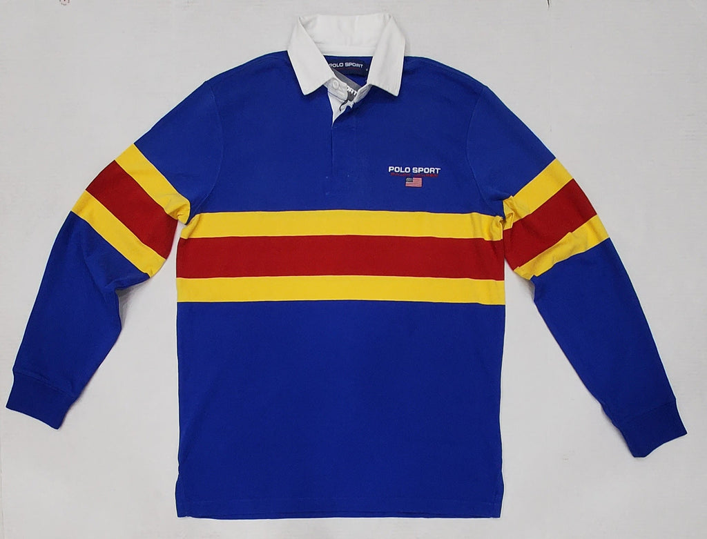 Nwt Polo Ralph Lauren Royal Blue Striped Polo Sport Rugby