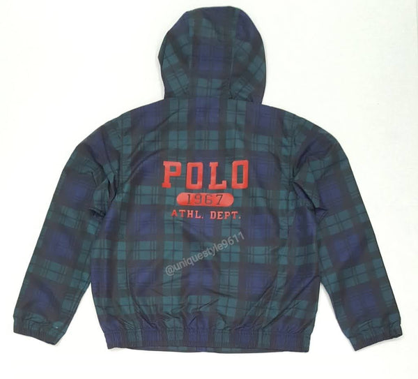 Nwt Polo Ralph Lauren Plaid Polo 1967 Athl. Dept Zip Up Windbreaker Jacket - Unique Style