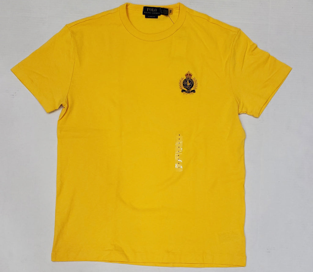 Nwt Polo Ralph Lauren Yellow Crest Classic Fit Tee