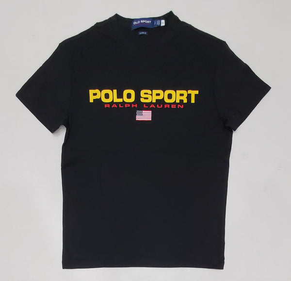 Nwt Polo Sport Black Spellout Classic Fit Tee - Unique Style