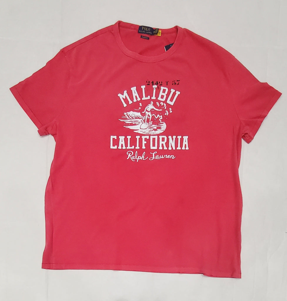 Nwt Polo Ralph Lauren Red Malibu California Classic Fit Tee
