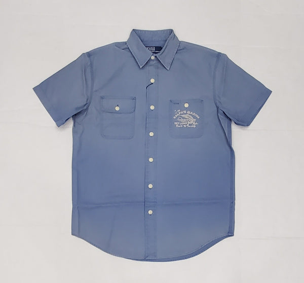Nwt Polo Ralph Lauren Marina Key Largo Fla Embroidered Classic Fit Short Sleeve Button Down - Unique Style