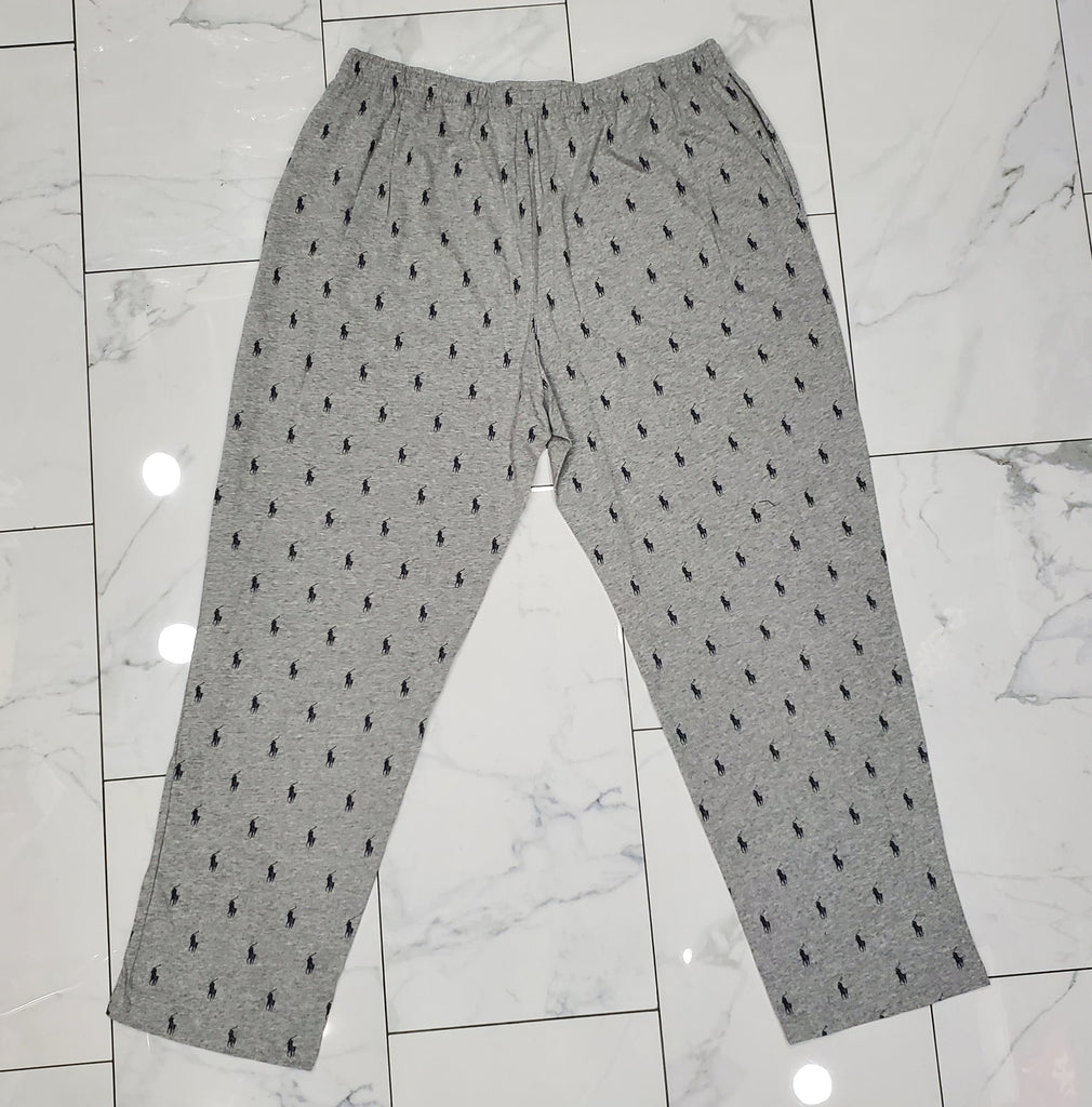 Nwt Polo Big & Tall Grey Allover Pony Print Pajamas U