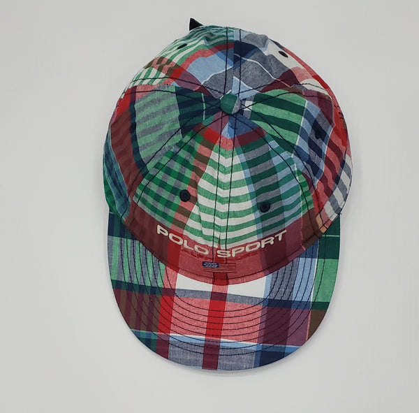 Nwt Polo Sport Plaid Madras Adjustable Hat - Unique Style