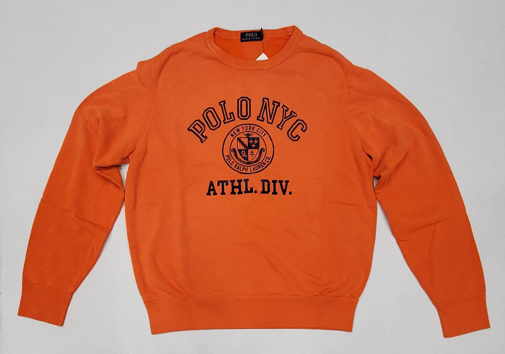 Nwt Polo Ralph Lauren Orange Polo NYC Athl Div. Sweatshirt