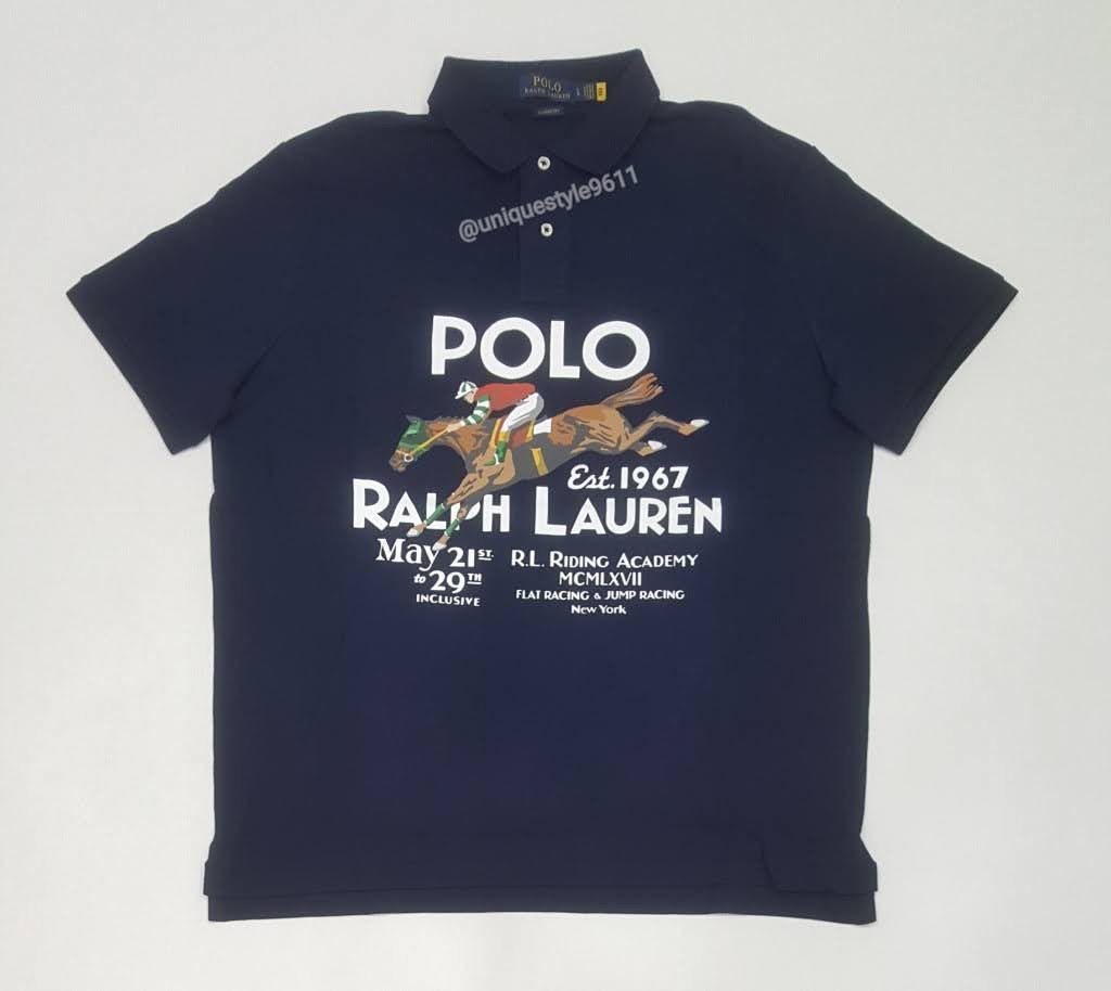 Nwt Polo Ralph Lauren Navy Equestrian 1967 Classic Fit Polo
