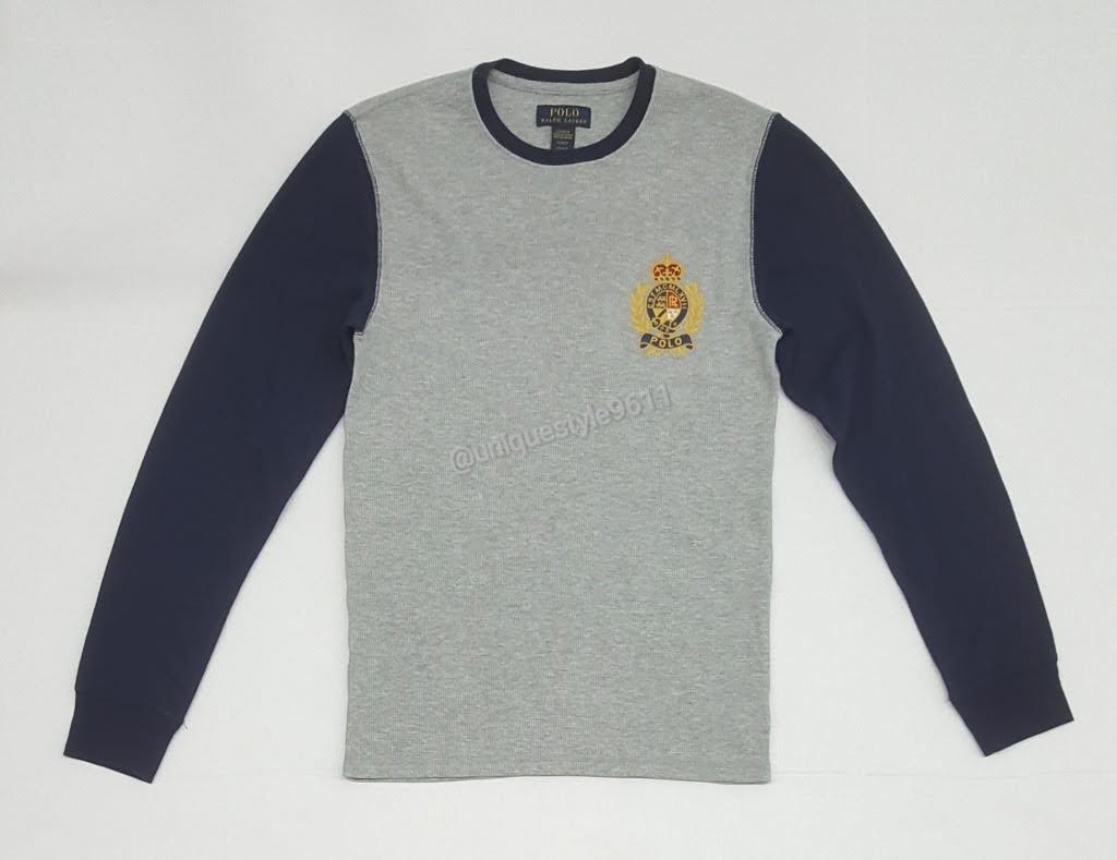 Nwt Polo Ralph Lauren Grey Crest Thermal
