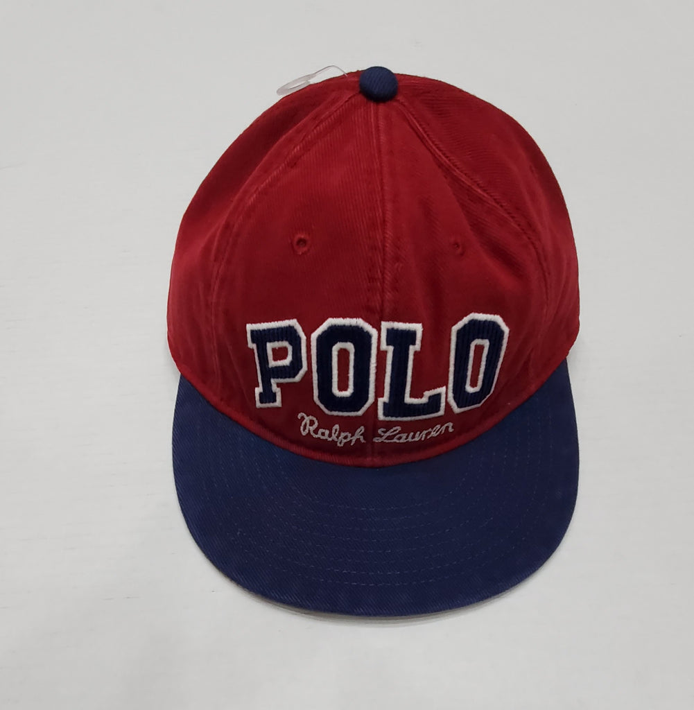 Nwt Polo Ralph Lauren Burgundy/Navy Adjustable Strap Back Hat