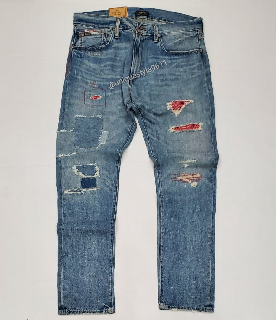 Nwt Polo Big & Tall Bandana Varick Slim Straight Fit Jeans