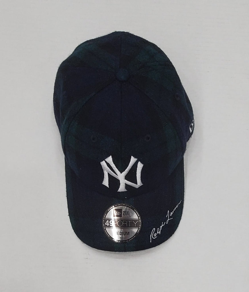 Nwt Polo Ralph Lauren Plaid Yankees Fitted Hat