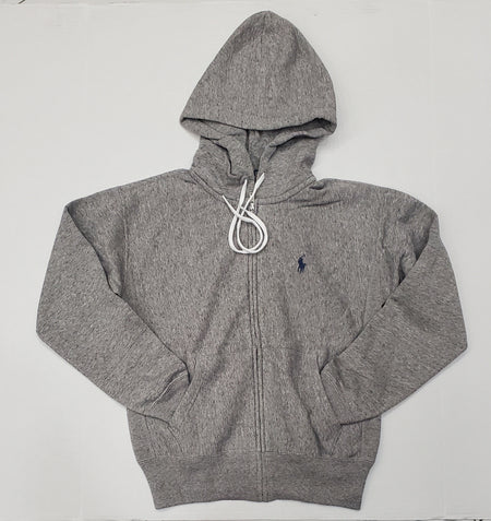Polo Ralph Lauren Big & Tall Grey Double Knit Script Patch Logo Hoodie With Grey Double Knit Joggers