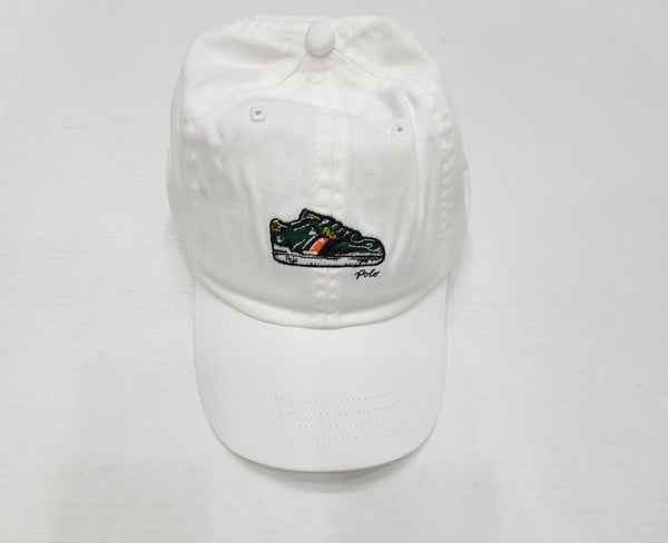 Nwt Polo Ralph Lauren White Sneakers Adjustable Strap Back - Unique Style