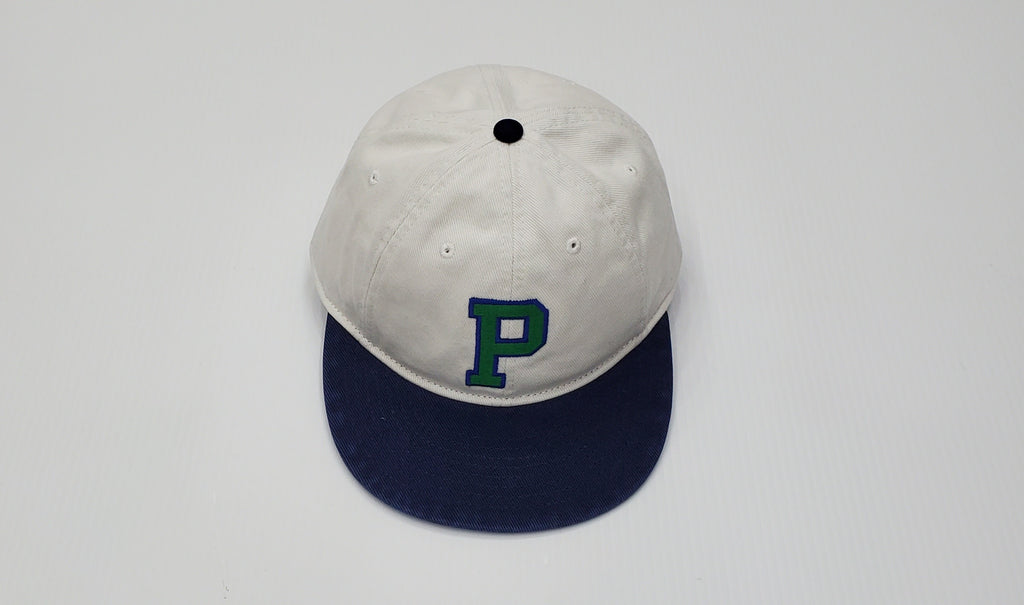 Nwt Polo Ralph Lauren White/Navy 'P' Adjustable Strap Back Hat