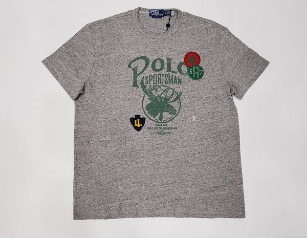 Nwt Polo Ralph Lauren Grey Classic Fit Sportsman Patch Tee - Unique Style