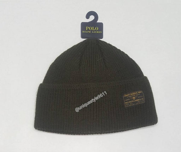 Nwt Polo Ralph Lauren Olive Infantry Headgear Patch Skully - Unique Style