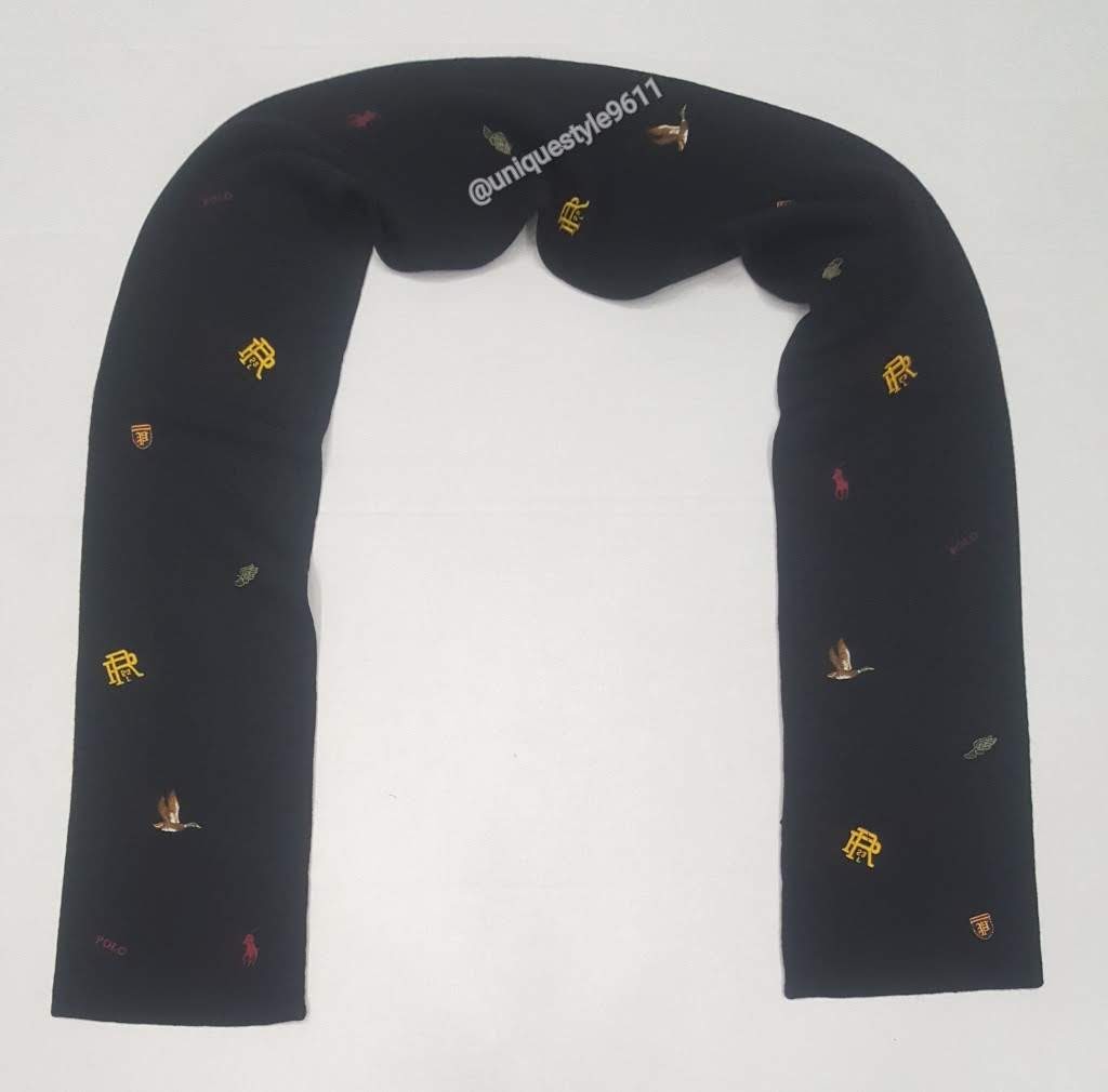 Nwt Polo Ralph Lauren Embroidered Allover Scarf