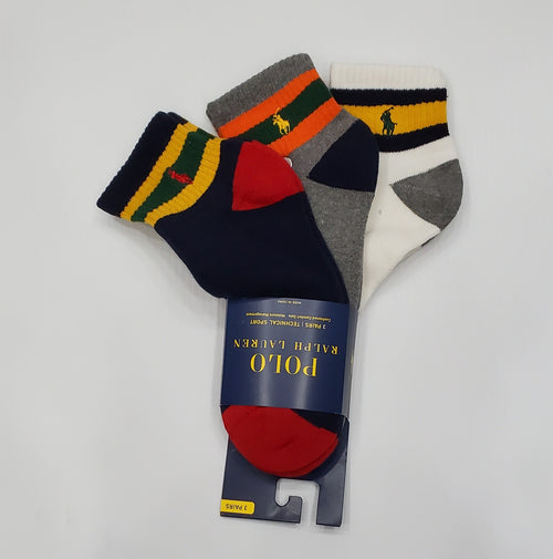 Nwt Polo Ralph Lauren 3 Pack Multi Small Pony Socks - Unique Style