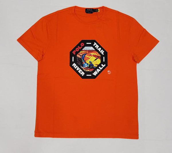 Nwt Polo Ralph Lauren Orange Trail River Classic Fit Tee - Unique Style