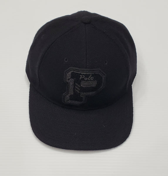 Nwt Polo Ralph Lauren Black 'P' Wool Fitted Hat - Unique Style