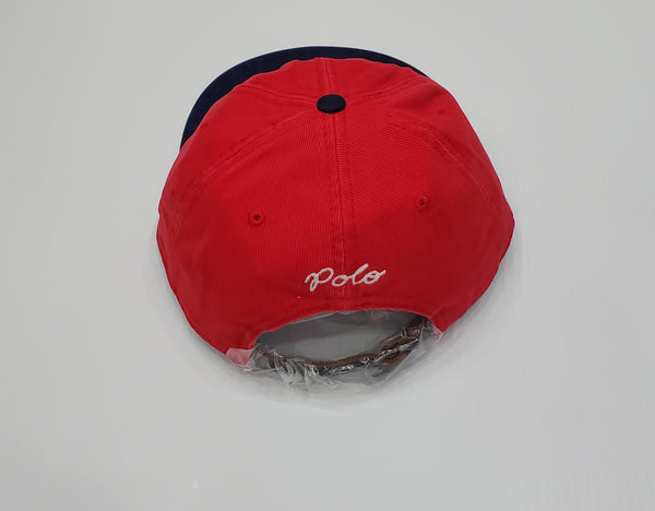 Nwt Polo Ralph Lauren Navy/Red 'P' Adjustable Strap Back Hat - Unique Style