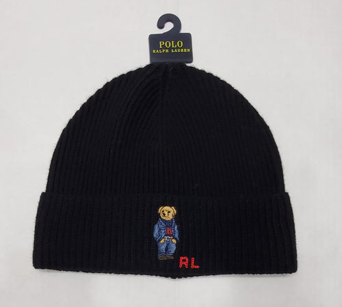 Nwt Polo Ralph Lauren Black American Flag RL Teddy Bear Embroidered Skully - Unique Style