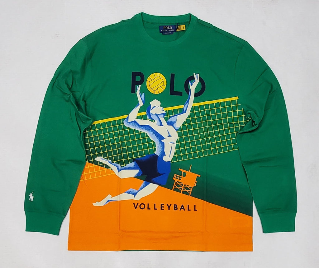 Nwt Polo Ralph Lauren Beach Volley Ball Classic Fit Long Sleeve Tee