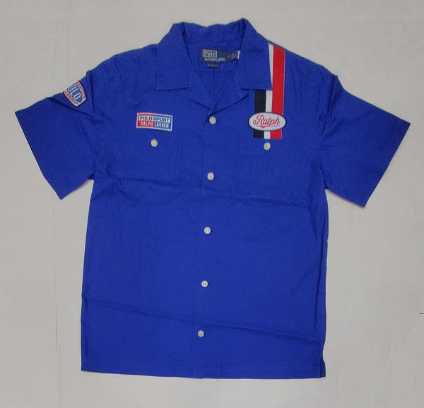 Nwt Polo Ralph Lauren Royal Blue Racing Classic Fit S/S Button Down - Unique Style