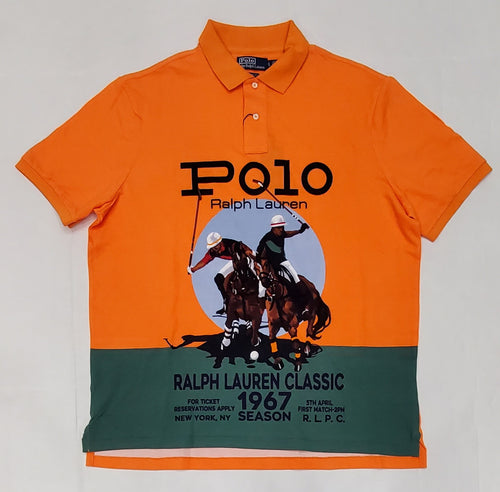 Nwt Polo Ralph Lauren Orange 1967 Equestrian Classic Fit Polo - Unique Style