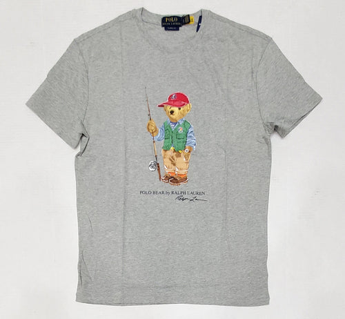 Nwt Polo Ralph Lauren Grey Fishing Bear Classic Fit Tee - Unique Style