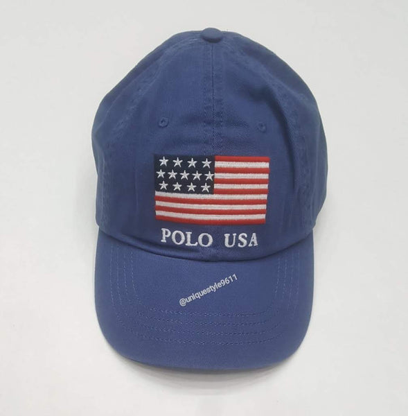 Nwt Polo Ralph Lauren Polo USA American Flag Adjustable Strap Back Hat - Unique Style