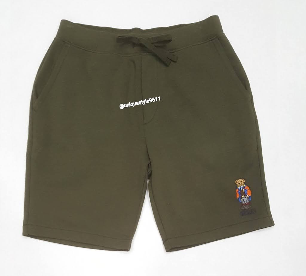 Nwt Polo Ralph Lauren Olive Green Hi Tech Jacket Teddy Bear Shorts