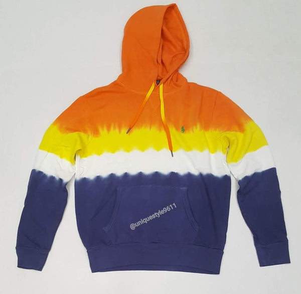Nwt Polo Ralph Lauren Orange Striped Tie Dye Hoodie - Unique Style