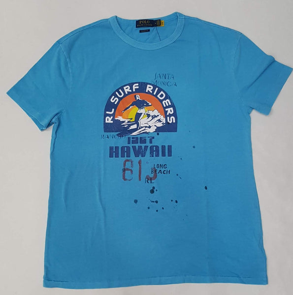Nwt Polo Ralph Lauren Blue RLSurf Riders Hawaii Tee - Unique Style