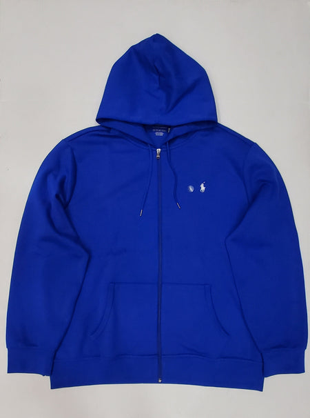 Polo Ralph Lauren Big & Tall Black Double Knit Script Patch Logo Hoodie With Black Double Knit Joggers