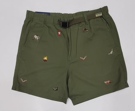 Nwt Polo Ralph Lauren White/Navy 6 inch Teddy Bear Shorts