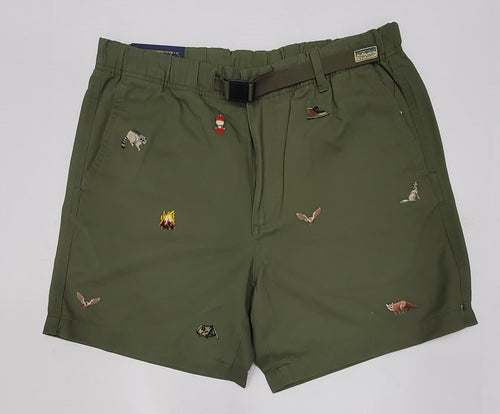 Nwt Polo Ralph Lauren Olive Embroidery Allover Shorts - Unique Style
