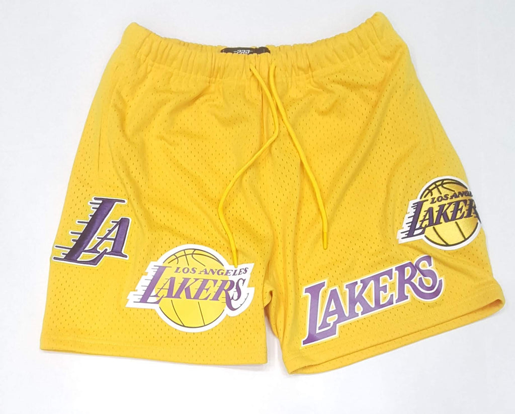 Pro Standard Los Angeles Lakers Yellow Mesh Shorts
