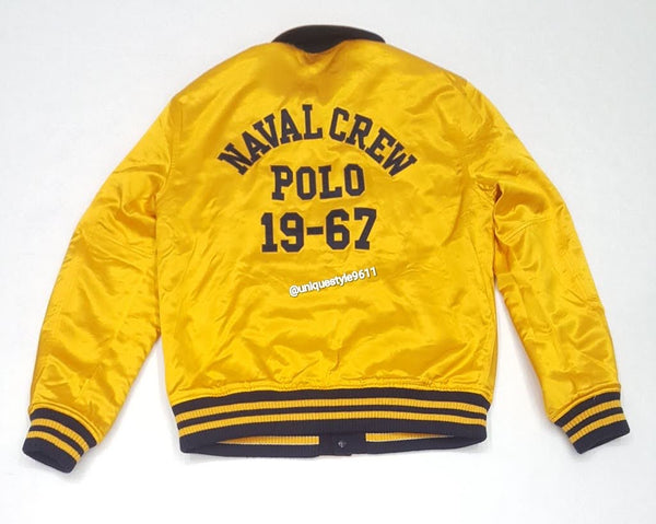 Nwt Polo Ralph Lauren Navy/Yellow Reversible Bee Hornets U.S.R.L Wool Jacket - Unique Style