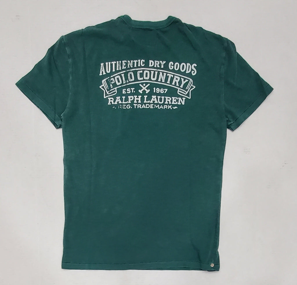 Nwt Polo Ralph Lauren Green Country Authentic Dry Goods Pocket Classic Fit Tee