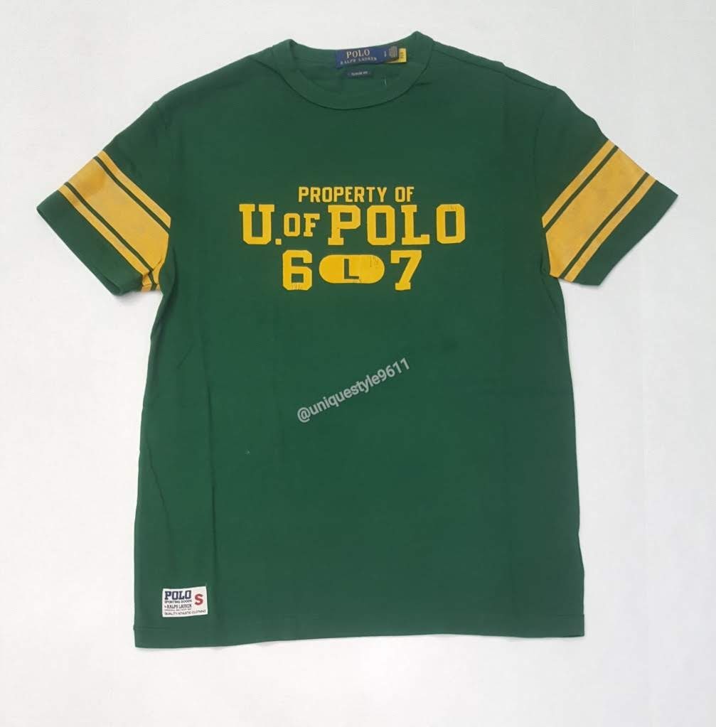 Nwt Polo Ralph Lauren Green/Yellow Property of 67 Classic Fit Tee