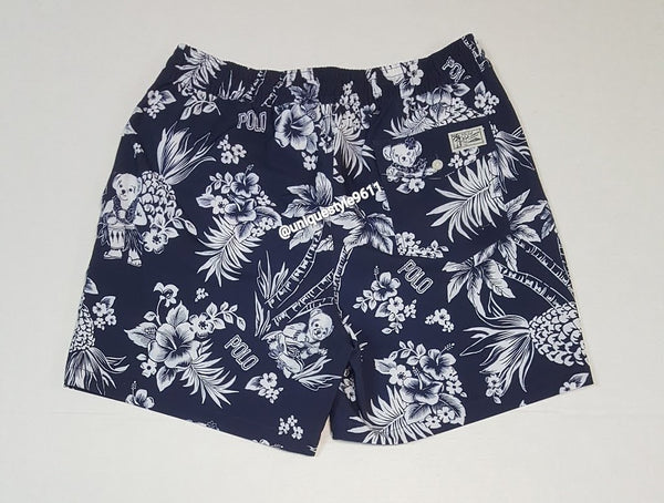 Nwt Polo Ralph Lauren Allover Bear Jungle Print Swim Trunks - Unique Style