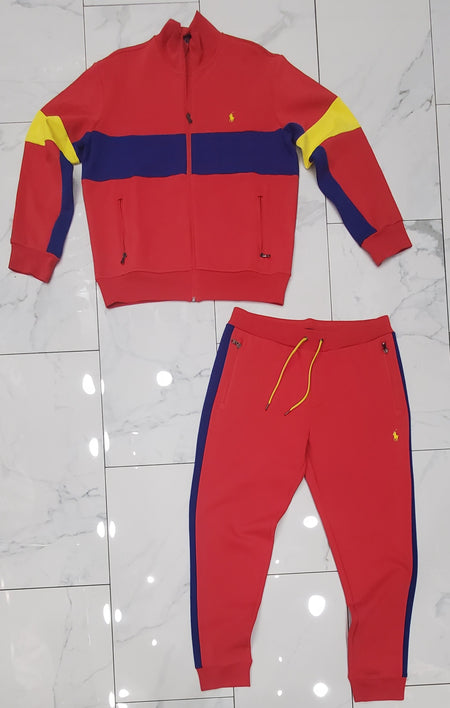 Nwt Polo Ralph Lauren Red Fleece Logo Hoodie With Matching Joggers