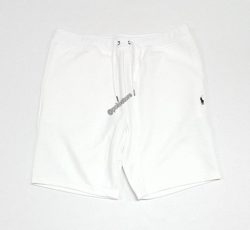 Nwt Polo Big & Tall White Double Knit Small Pony Shorts