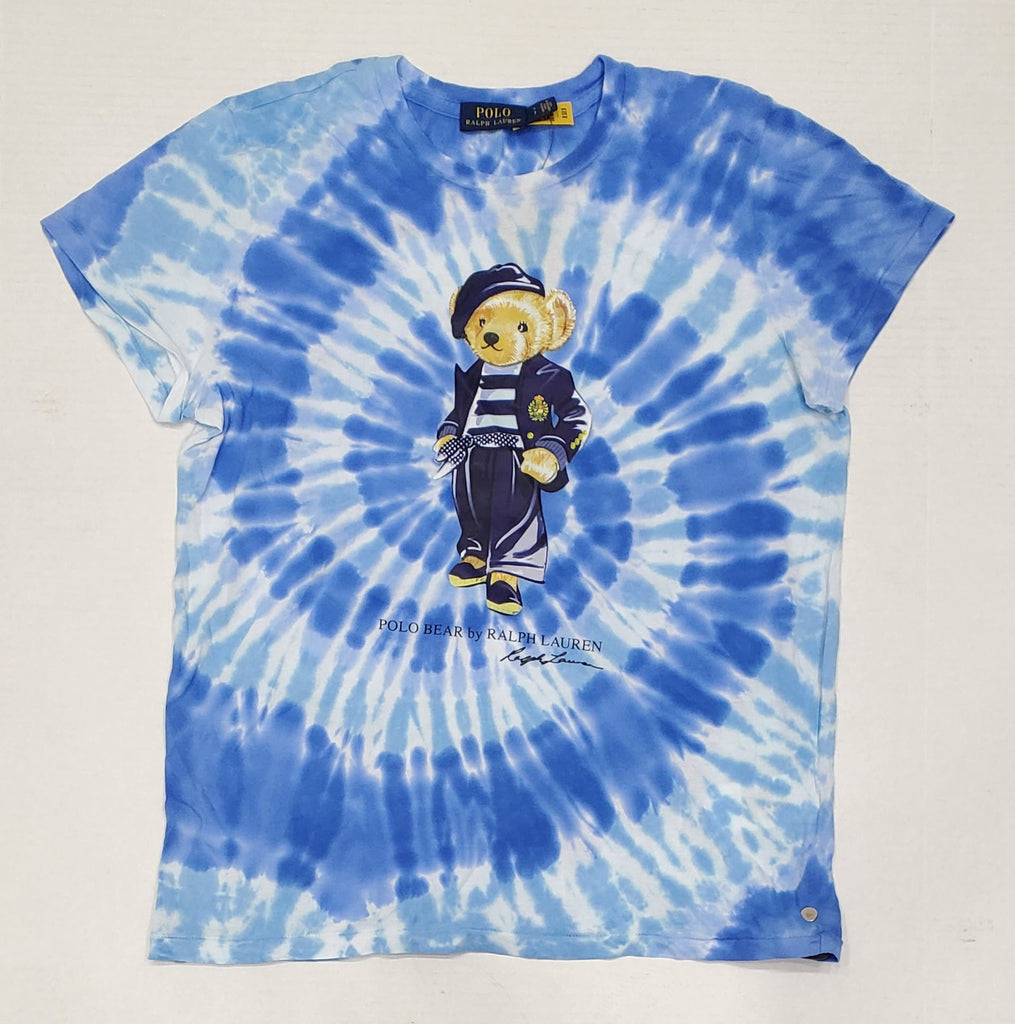 Nwt Polo Ralph Lauren Women's Tie Dye Crest Blazer Teddy Bear Classic Fit Tee