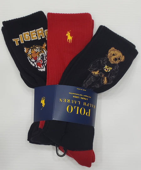 Nwt Polo Ralph Lauren 2 Pack Navy CowBear With Small Pony Socks