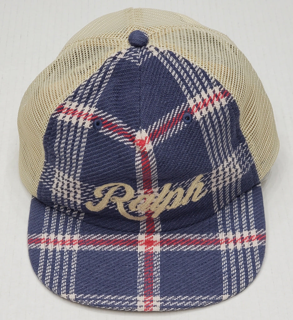 Nwt Polo Ralph Lauren Plaid Embroidered Trucker Hat